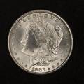 Silver Morgan dollar coin