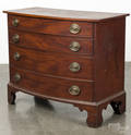 New England Federal mahogany bowfront chest of drawers