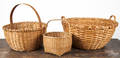 Three splint gathering baskets