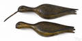 Pair of carved and painted curlew decoys early 20th c