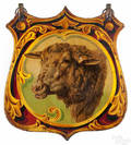 Painted doublesided trade sign ca 1900