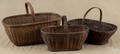 Three split oak baskets