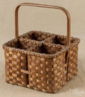 Basketry bottle carrier