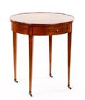 Continental Scenic Marquetry Inlaid Circular Table
