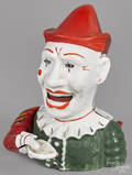 Enameled cast iron Humpty Dumpty mechanical bank