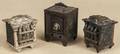 Three cast iron safe banks