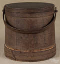 Large painted pine firkin