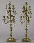 Pair of large bronze candelabra late 19th c