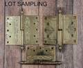 Twentyfour pairs of Victorian cast brass door hinges