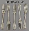 Set of twelve Irish silver forks