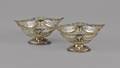 Pair of English reticulated silver baskets
