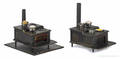 Two J  E Stevens Co cast iron  Bay States  toy stoves
