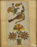 Pennsylvania ink and watercolor bookplate 19th c