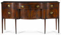 Philadelphia Hepplewhite serpentine front mahogany sideboard