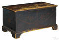 Painted pine dower chest early 19th c