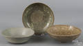 Three Korean celadon bowls