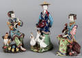 Three Chinese porcelain female figures
