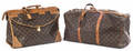 Three Louis Vuitton monogrammed luggage bags