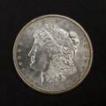 Silver Morgan dollar coin