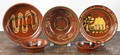 Five pieces of contemporary redware by Becky Mummert