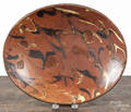 Oval redware loaf dish