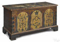 Pennsylvania or Southern painted poplar dower chest ca 1800