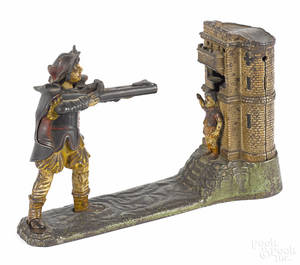 Cast iron William Tell mechanical bank