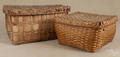 Two Maine splint Native American baskets
