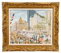 Alex Schloss Parade Oil on Canvas Signed