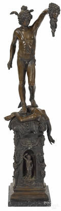Patinated bronze of Perseus and Medusa