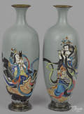 Pair of Chinese cloisonn vases ca 1900