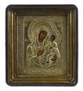 Russian oil on panel icon of the Mother and Child