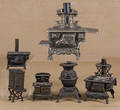 Six toy stoves