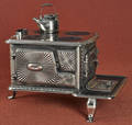 Scranton Stove Co cast iron and nickel toy stove