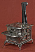 Cast iron and nickel  Ruby 1893  toy stove