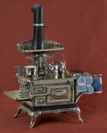 Bucks Stove  Range Co cast iron and nickel  Bucks Brilliant  salesman sample stove