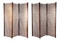 Pair of Mid Century Modern Triple Panel Screens