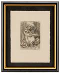 John Sloan Seven Toed Pete Signed Etching