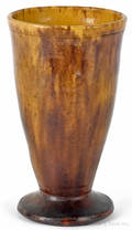 Pennsylvania redware footed vase 19th c