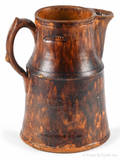 Pennsylvania redware water pitcher 19th c