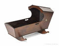 Pennsylvania walnut hooded cradle 19th c