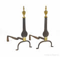 Pair of Federal knife blade andirons ca 1790
