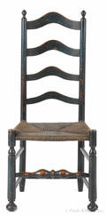 Delaware Valley ladderback side chair late 18th c