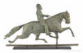 New England swellbodied horse and rider copper weathervane 19th c