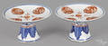 Pair of Chinese Qing dynasty porcelain stem bowls