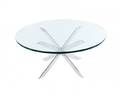 Chrome and Glass Coffee Table Leon Rosen