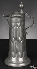 German pewter spouted flagon or