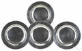 Matched set of four English pewter pudding dishes ca 1760