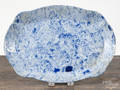 Blue spongeware platter