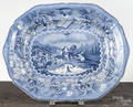 Staffordshire blue transfer  Millennium  platter